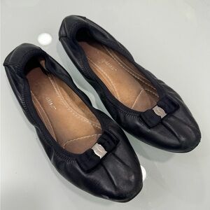 Salvatore Ferragamo My Joy Black Leather Ballet Flats